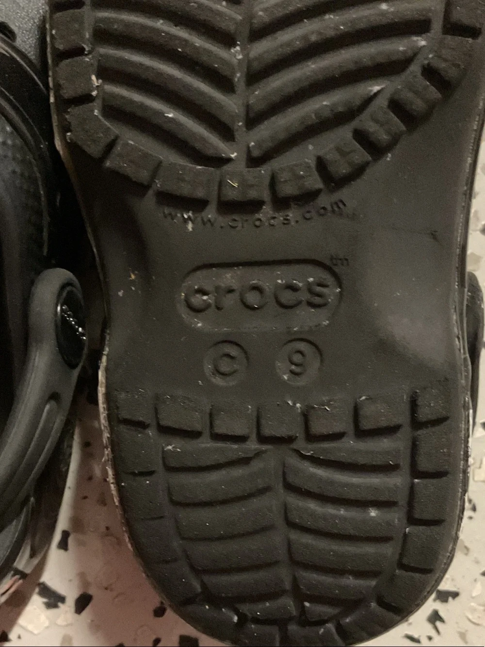 CROCS Kids Black Clog Sandals with Yellow Batman Logo 0559
